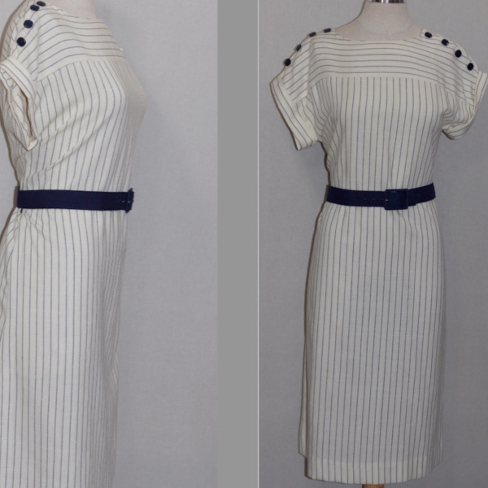 Jones of Dallas Blue Stripe Dress